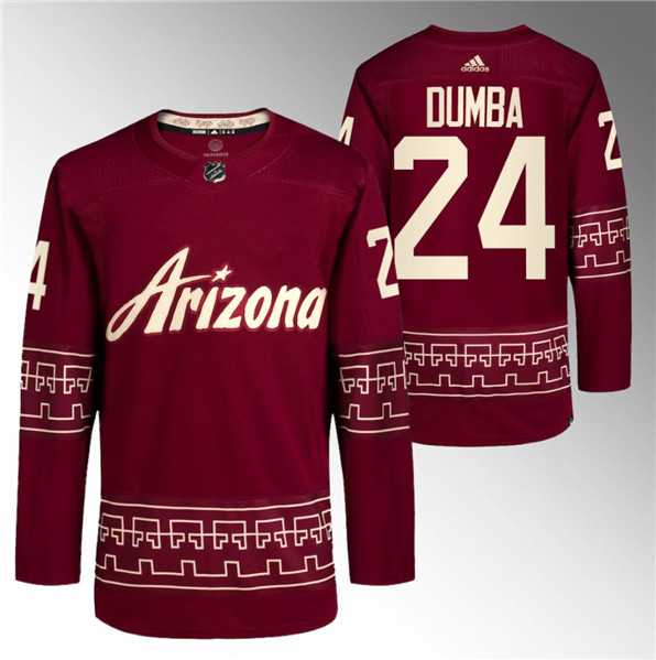 Men%27s Arizona Coyotes #24 Matt Dumba Garnet Alternate Pro Jersey Dzhi